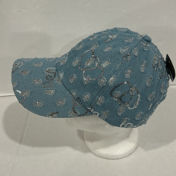 Women’s sequins denim hat One Size - Picture 2 of 5